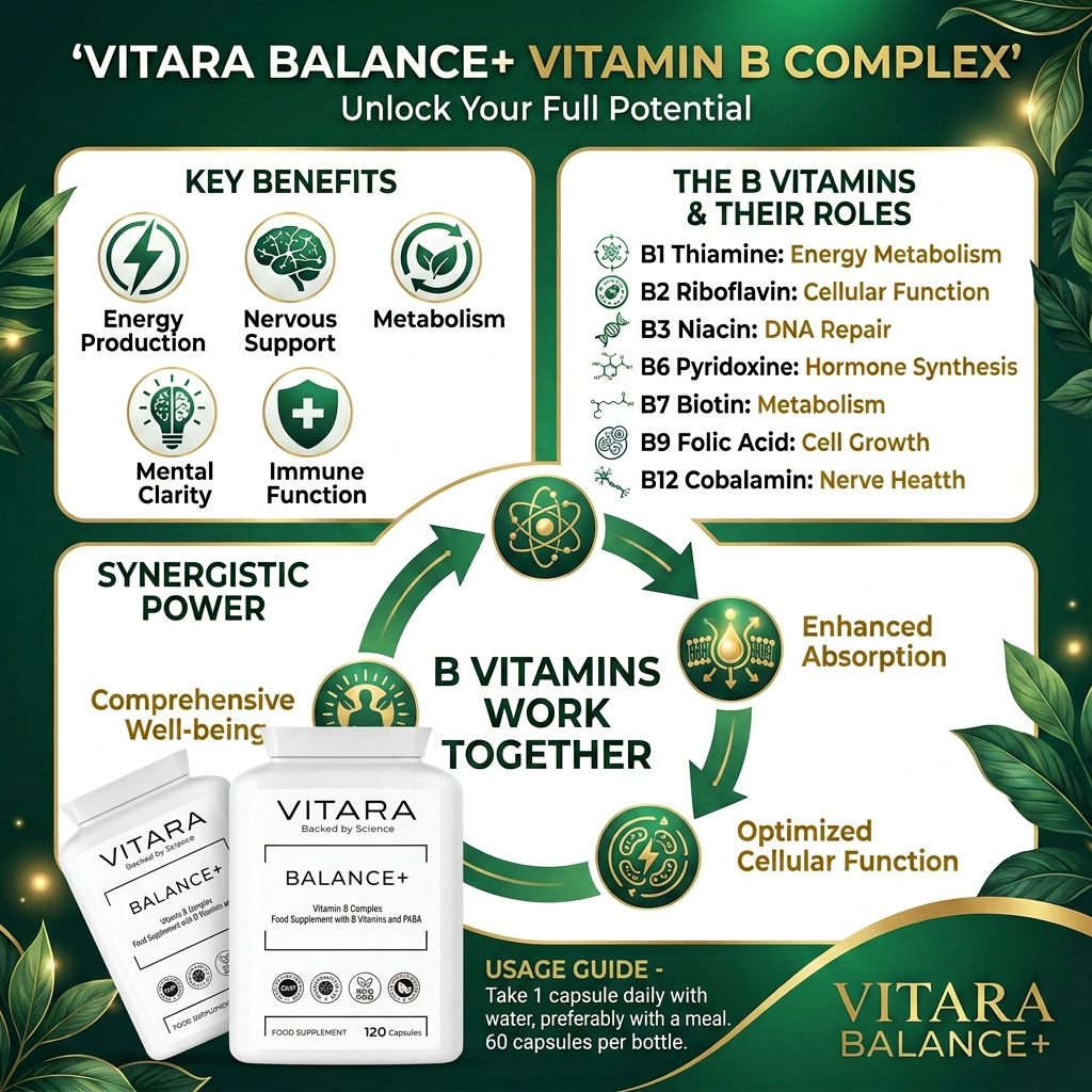 VITARA BALANCE+ Vitamin B Complex | 120 Capsules
