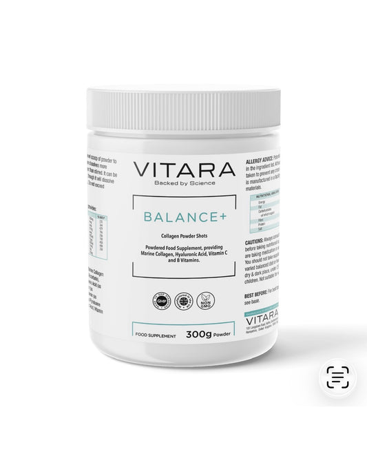 VITARA BALANCE+ Collagen Powder | Marine Collagen, Hyaluronic Acid & Vitamin C | 300g