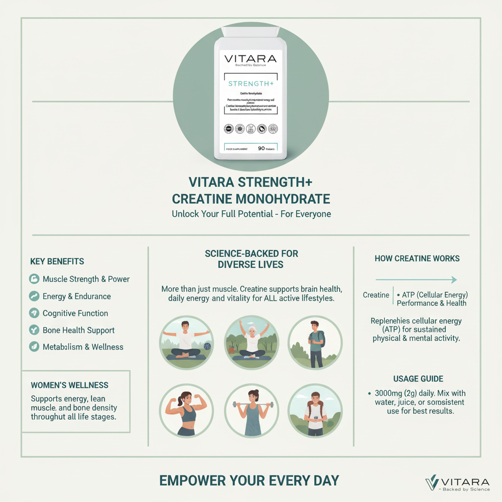 STRENGTH+ Creatine Educational Guide - Benefits for Everyone, Including Women